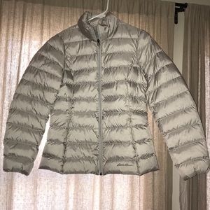 Grey/silver puff coat